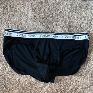Gently worn Calvin Klein Black Briefs with White Logo Waistband size large